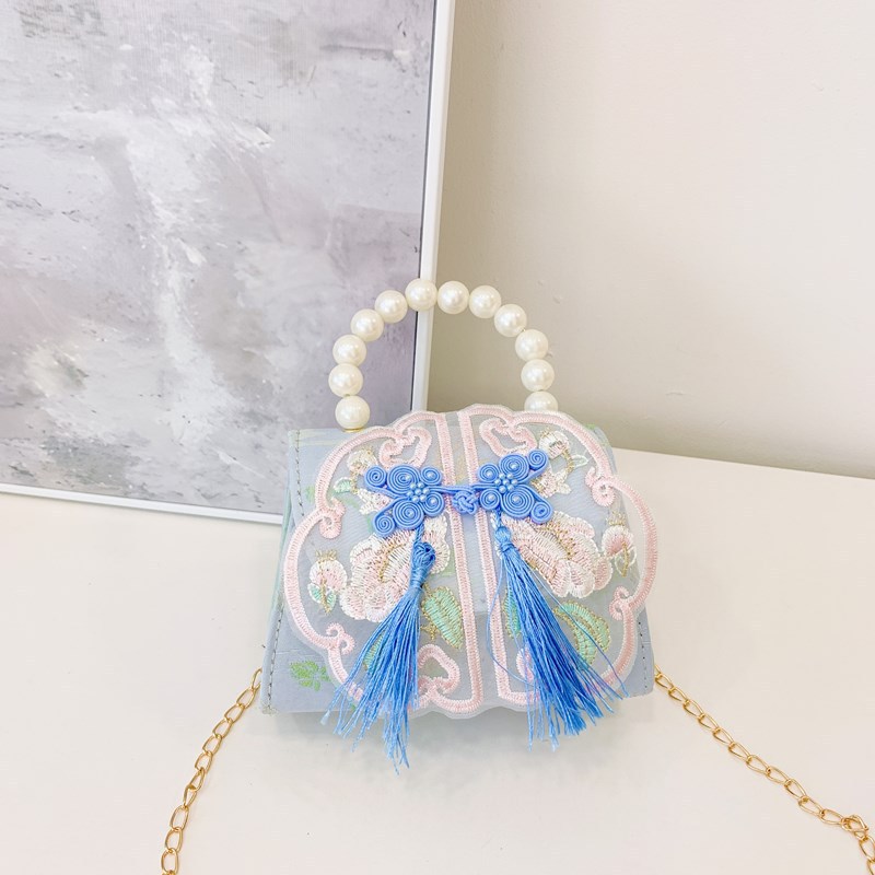 Bolso de hombro para niños caliente exquisito antiguo bolso de cambio para chicas lindas princesas al aire libre bolso de perlas casuales