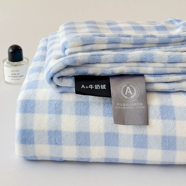 Blue Check [Thick Warm Milk Velvet]
