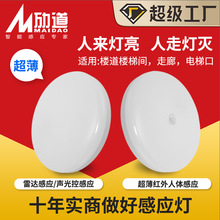 声光控雷达感应LED吸顶灯楼梯过道超薄防蚊虫红外人体感应吸顶灯