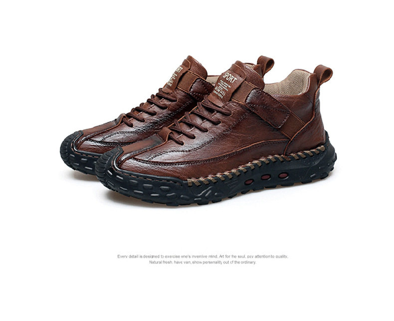 Giày bốt nam cổ trung Martin phối màu, đế cao su chống trượt, phong cách casual — 2683 màu nâu sẫm, 2683 màu đen chi tiết 34