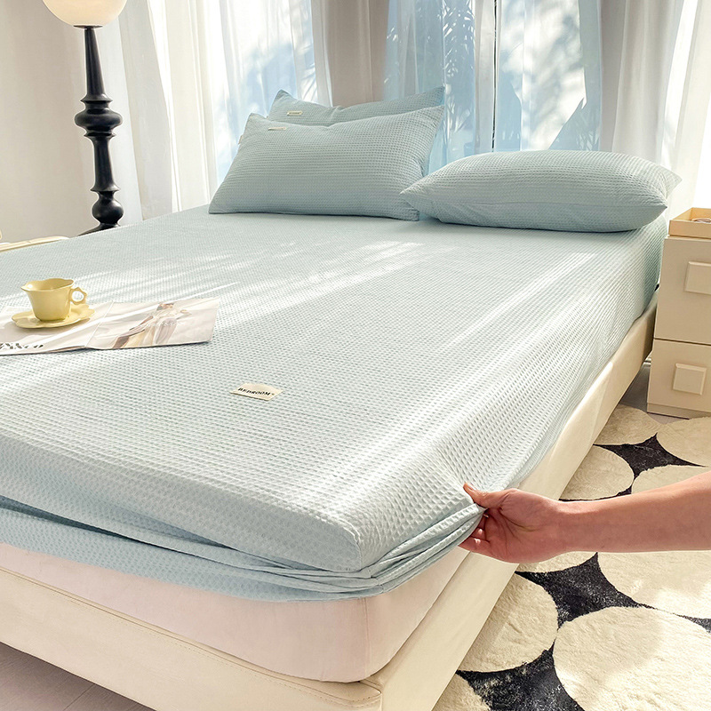 Nueva funda de cama de algodón Waffle de categoría A individual 2025 nueva funda de cama de algodón con cubierta protectora de colchón Simmons