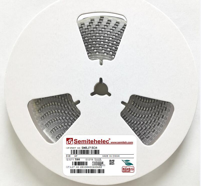 SMBJ7.5CA TVS瞬态抑制二极管 SMB SEMITEH 全新原装正品