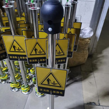 加气站304不锈钢触摸式人体静电释放器声光语音报警释放装置