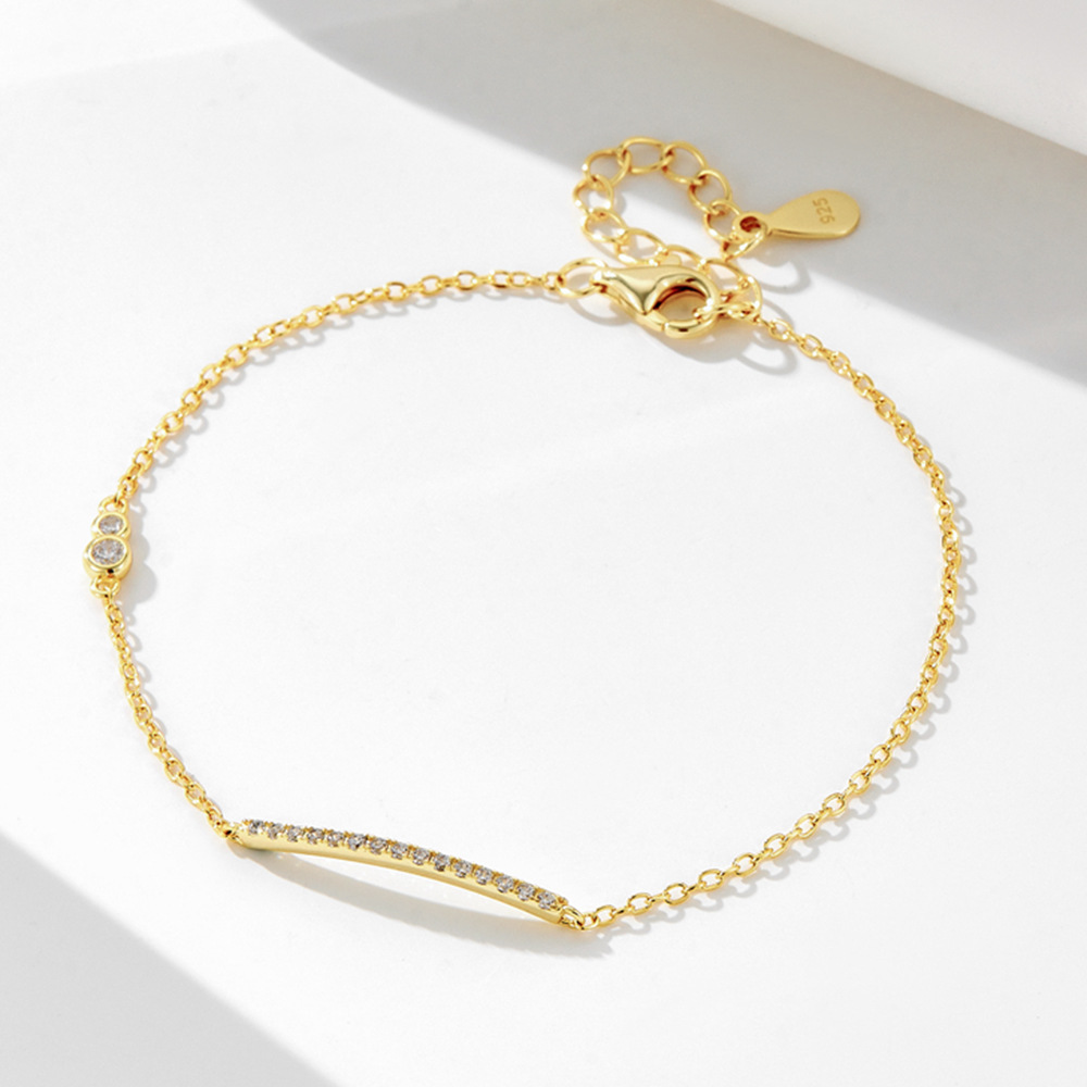 S925 pulsera de lujo ligera de alta calidad de plata de ley, cadena de diseño de nicho de genes europea y americana, joyería de plata de estilo frío simple