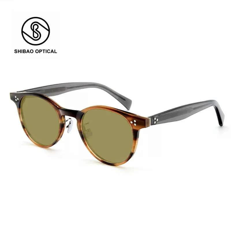 日系文艺复古眼镜太阳镜可配近视户外潮流大脸圆形墨镜国潮遮阳