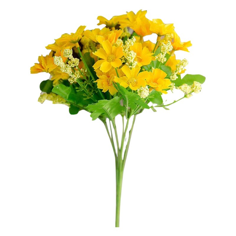 Al Aire Libre floral 28-cabeza crisantemo Daisy 7-tenedor flor artificial flor decorativa Flor de seda flor falsa Flor de plástico fresco