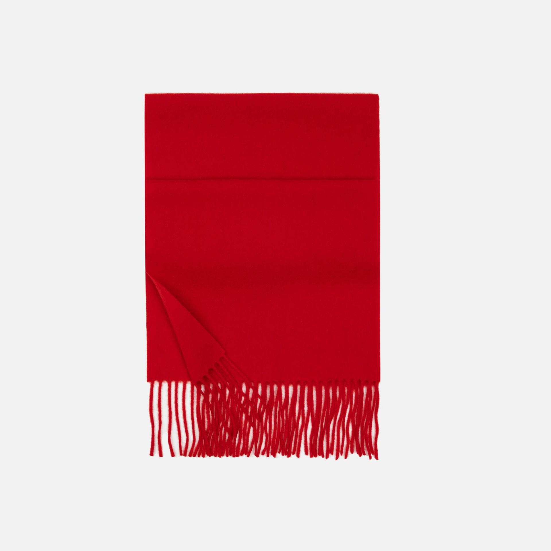 100% bufandas de lana roja simple coreano otoño invierno atmósfera sensación de cuello sensación de alto nivel de regalo de reunión anual de chal universal