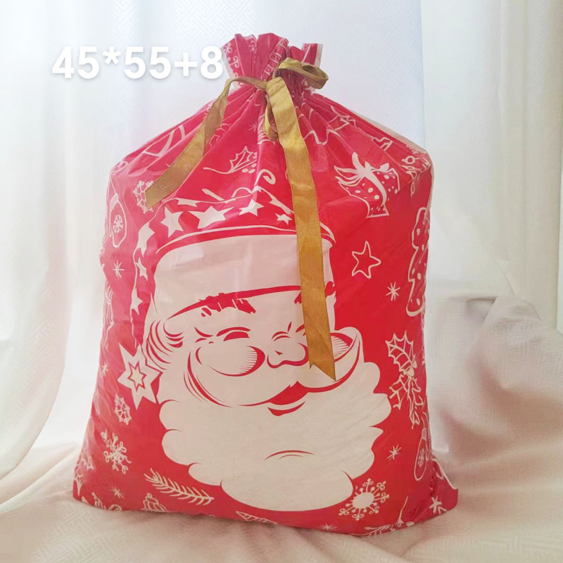 クリスマス包装クロスボーダー電気商ギフトバッグプラスチック巾着袋包装袋リボン巾着袋|undefined