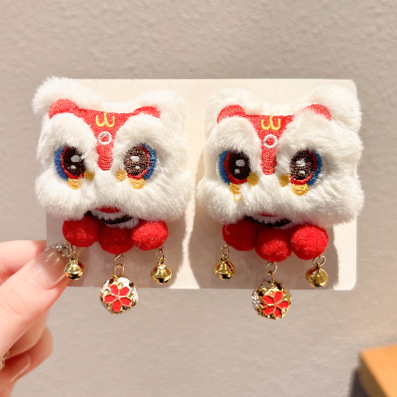 Año Nuevo accesorios para el cabello para niños arco de bordilla pinzas de cabello para niñas vestidos festivos vestidos chinos toques de cabello para niñas joyas de tarjetas de cabello