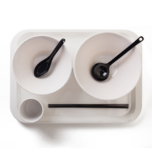 Melamine dish set tableware restaurant canteen noodle shop with porcelain imitation tray Cup spoon chopsticks combination logo printing