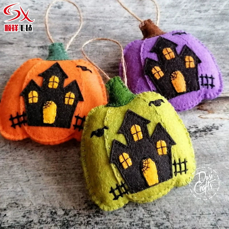 Завод Новый Войлок Тыква Кулон Хэллоуин Вечеринка Забавные Декоративные Тыква Реквизит Войлок Тыква Кулон