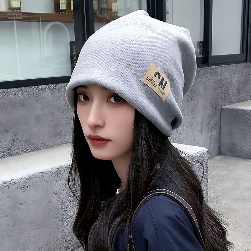 秋冬季显脸小产后月子帽防风防寒孕妇毛线帽保暖堆堆帽针织帽子女|undefined