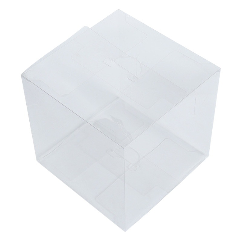 PVC transparente caja cuadrada de plástico creativo caja de embalaje mascota con película a prueba de polvo caja de almacenamiento caja de embalaje de regalo al por mayor