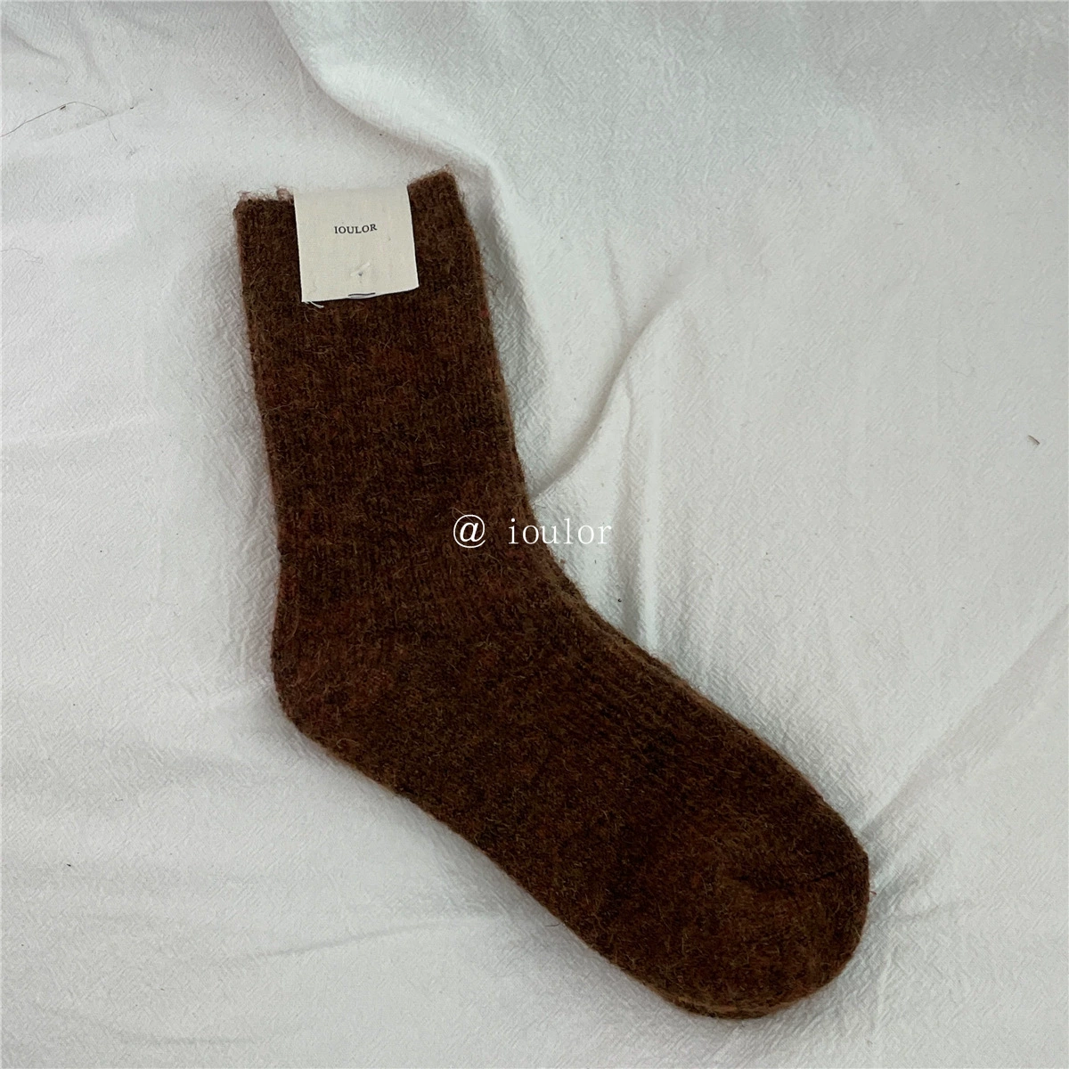 IOULOR Demi-season cashmere Japanese thin woolen knee socks, increased thickness, mid-length, Korean style