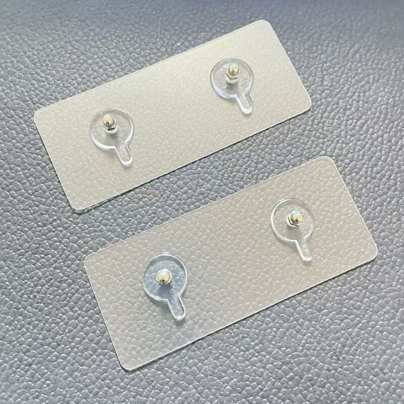 Storage Rack Adhesive Patch Wall Punch-Free Wall-Mounted Double Card Slot Screws Nail-Free Sticker