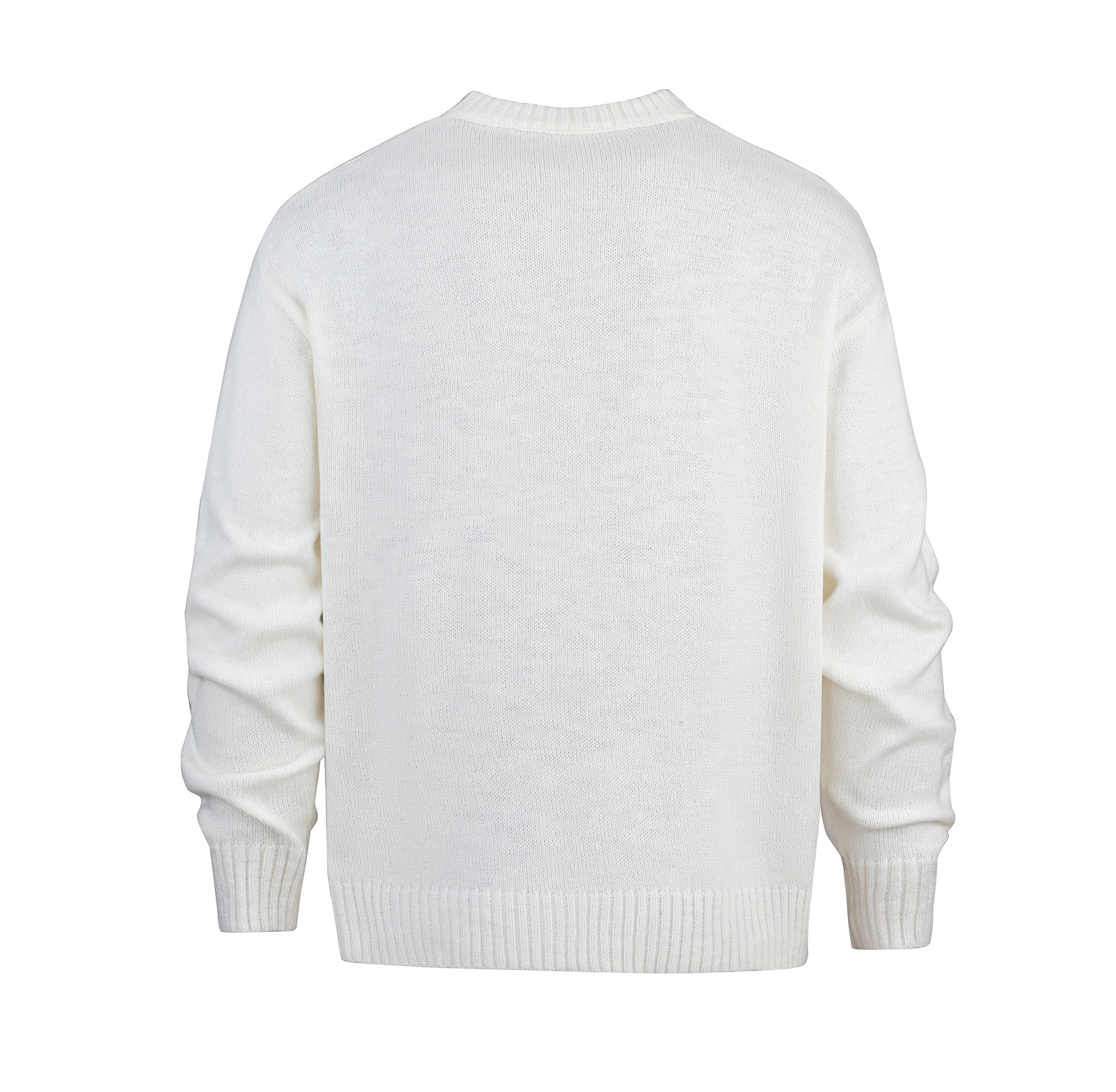 Solid Color Love Letter Knitted Sweater Oversized Casual Round Neck Unisex Top For Couples Fashion Trends_viptrois.com