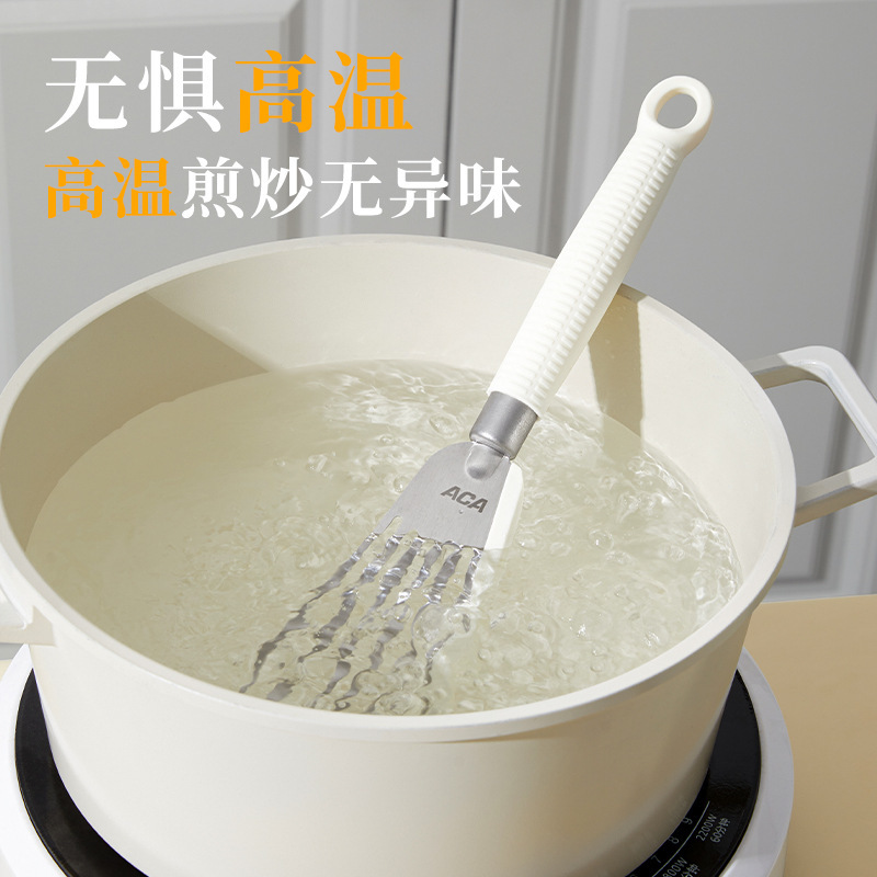 Pala de freír de silicona ACA sartén antiadherente Pala de pescado frita Pala de cocina casera Pala de cocina en forma de mariposa Pala hueca resistente a altas temperaturas