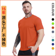 丝格图宽松大码运动服男夏季网眼透气短袖T恤暴汗训练跑步篮球服