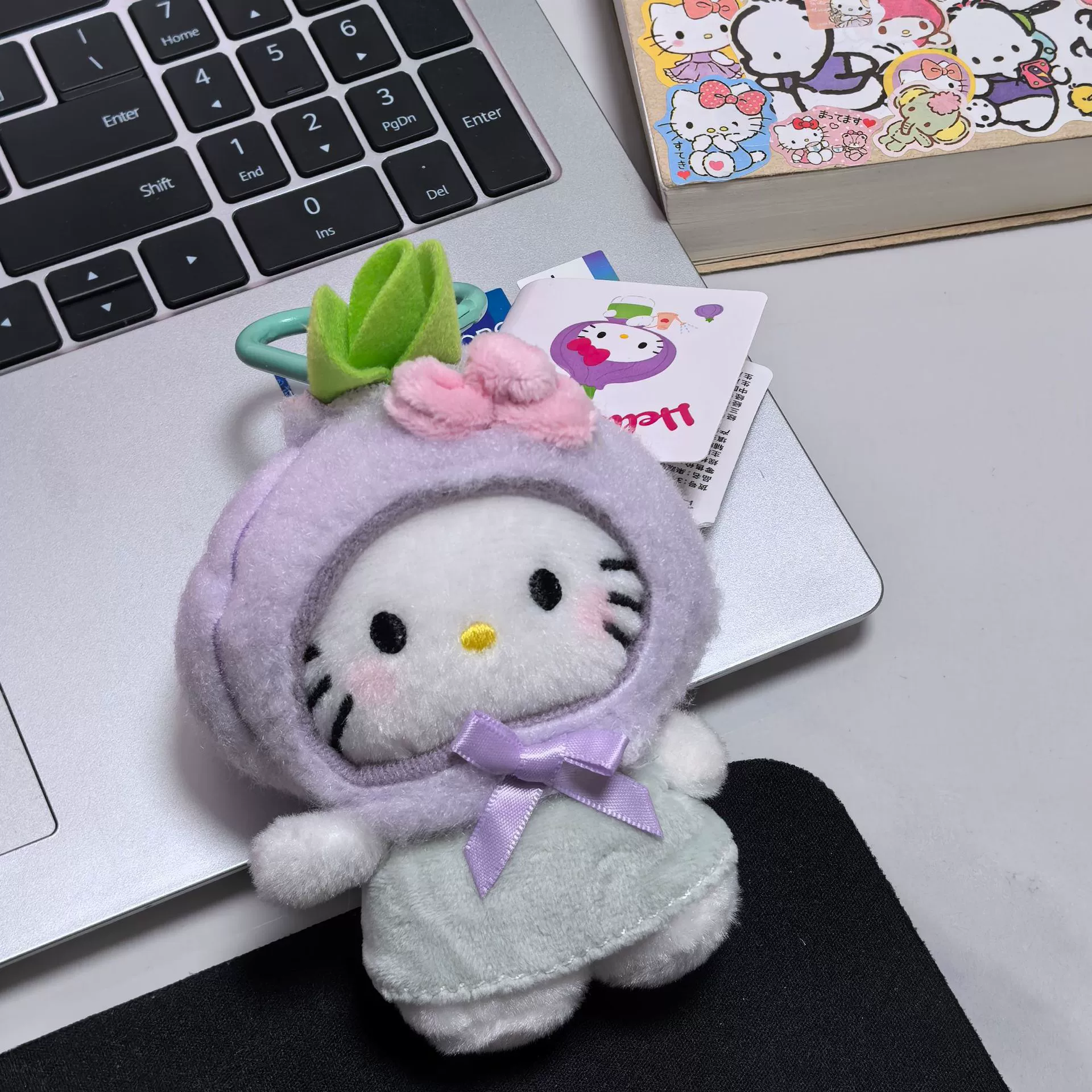 Плюшевый брелок-подвеска Hello Kitty, милый кукольный брелок для сумки, 11 см, легкий и прочный