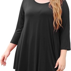 2025年アマゾン海外貿易欧米女性向け大きいサイズゆったりチェック柄Oネック長袖Tシャツトップス