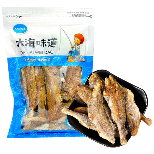 Tai Xiao Xian original spicy yellow croaker ready-to-eat seafood fish snacks 100g crispy crispy small yellow croaker wholesale