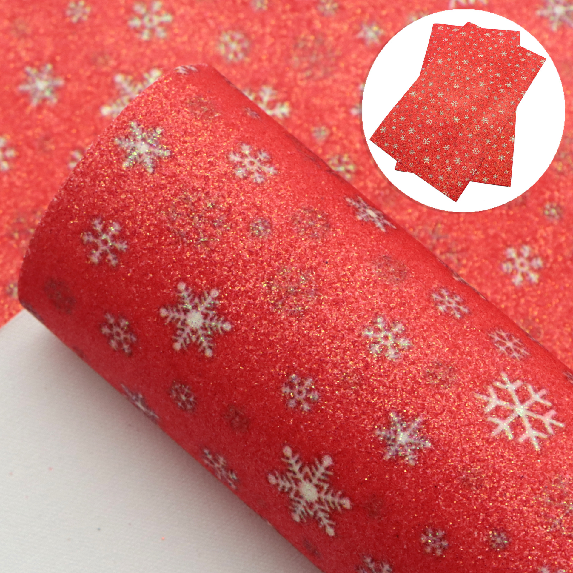 クリスマス雪花模様の薄いポリエステル綿や四面弾ニット生地のプリント生地手作りdiyシャツスカート服装生地