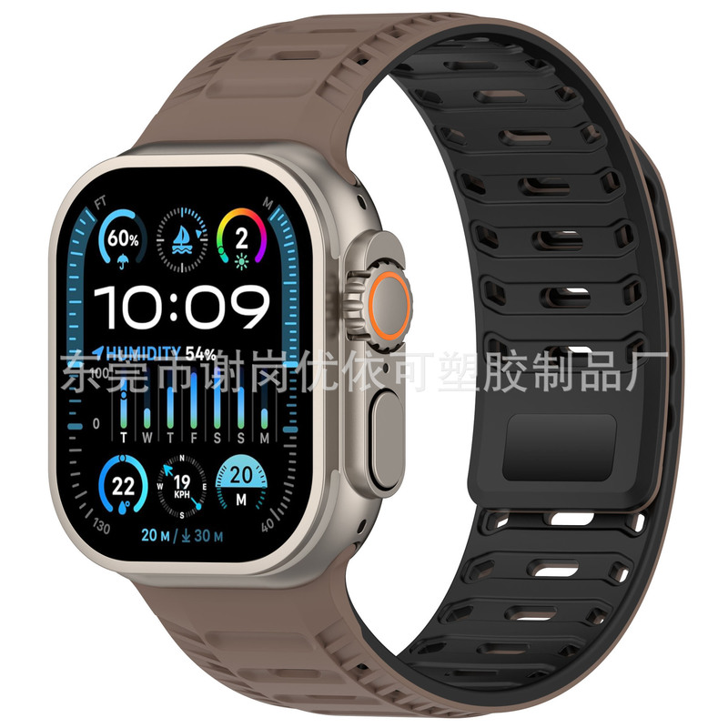 新款穿山甲适用苹果iWatch表带硅胶磁吸Apple全系通用苹果手表带|undefined