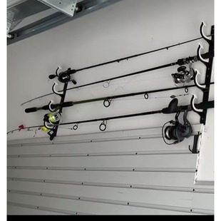 Wholesale In-Stock Horizontal and Ceiling-Mounted Fishing Rod Display Rack for Lure Fishing Rods, Billiard Cues, Soft Rubber Protective Stand