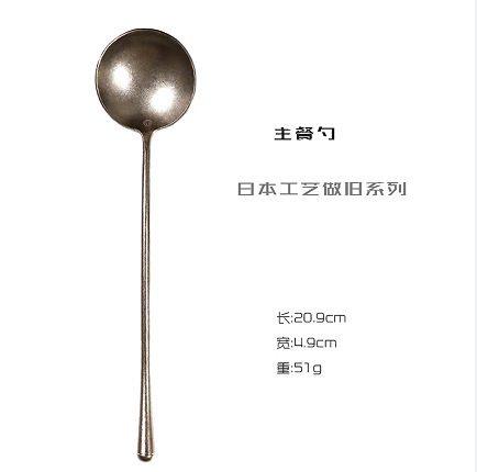 レトロな古い日本式ステーキナイフフォーク304ステンレスナイフinsデザートフォークスプーン果物フォーク砂食器スプーン|undefined