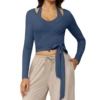 Navy long-sleeve, vest