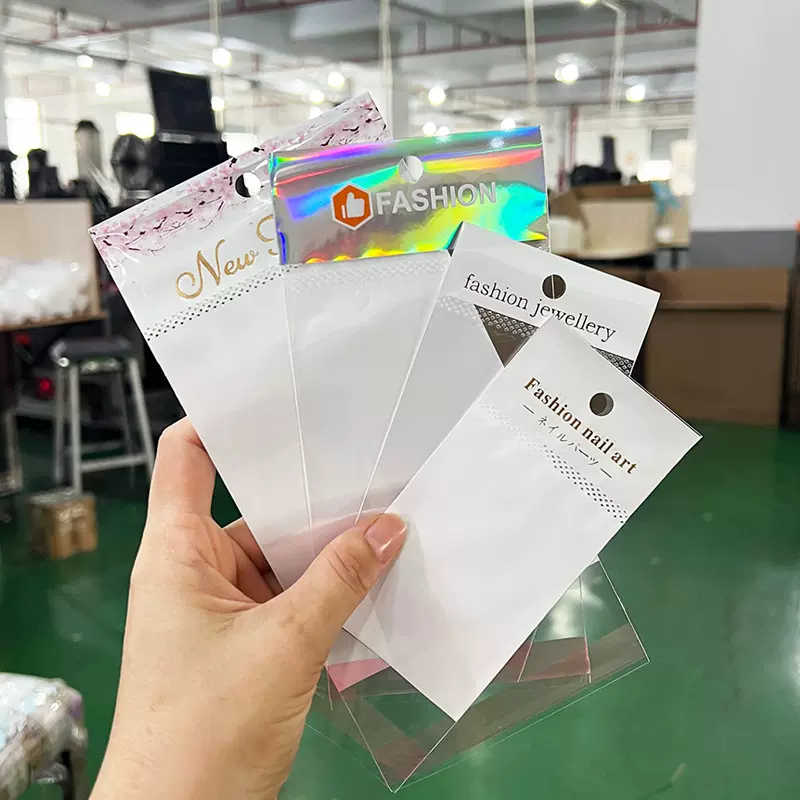 厂家现货批发BOPP自粘袋子透明印刷卡头胶袋通用款式挂头袋印刷袋