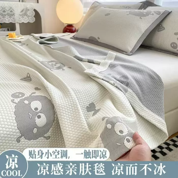 夏季100PE凉感盖毯a类办公室单人午睡毛巾被家用薄款可机洗夏凉被