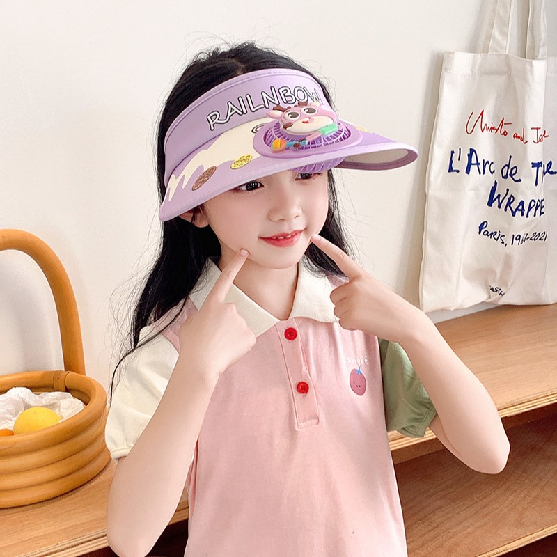 Children's summer UV air fan solar-powered