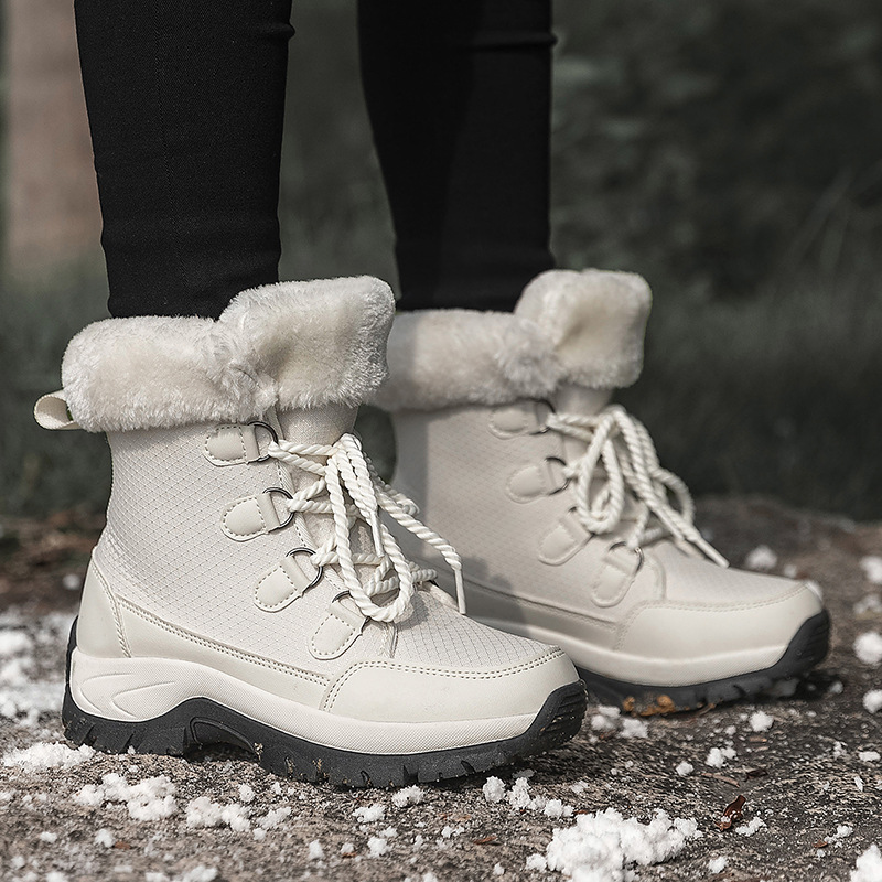 Snow Boots, High Top Men's And Women's Hiking Shoes, Cotton Shoes_voghion.com