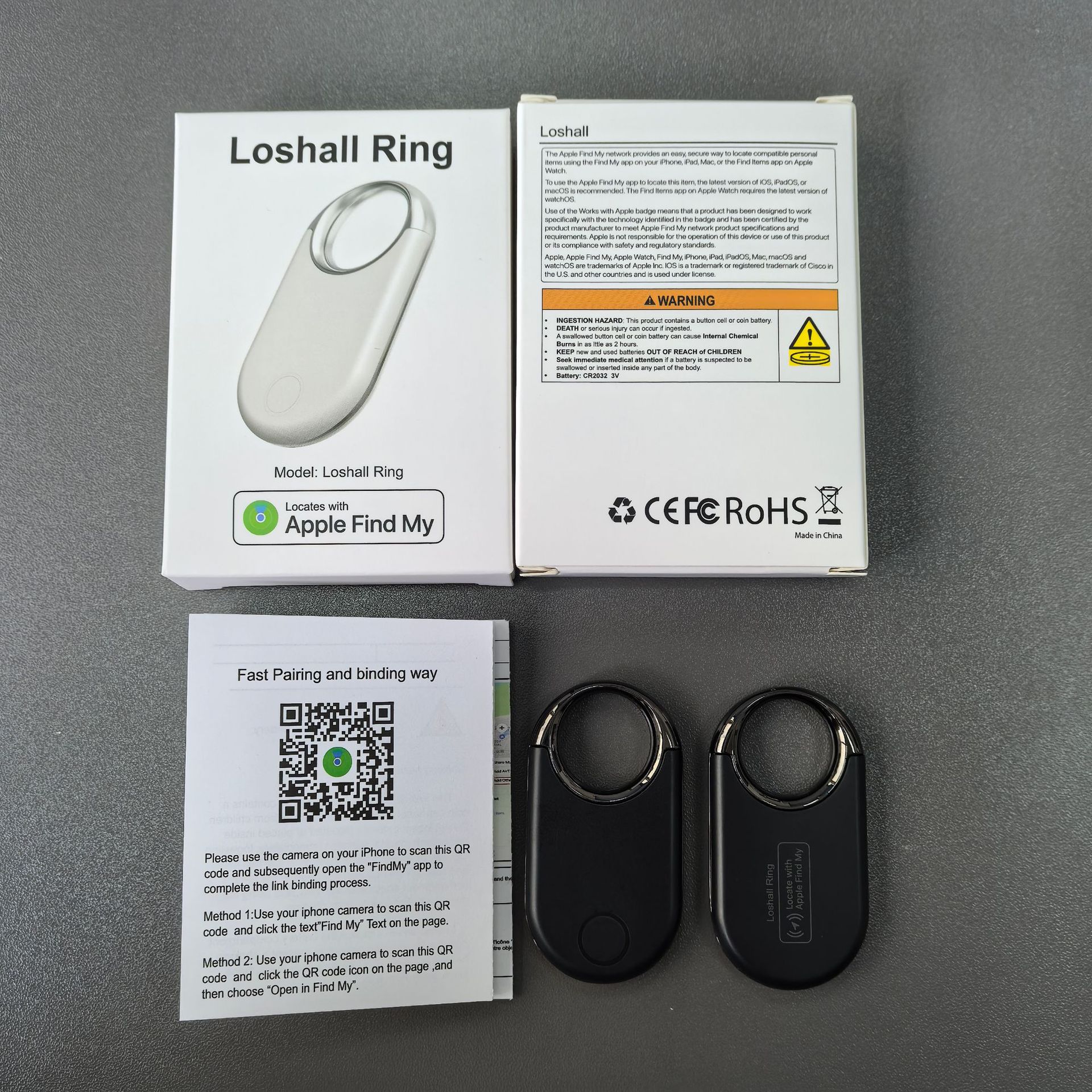 F11 keychain global positioning anti-lost device [black]