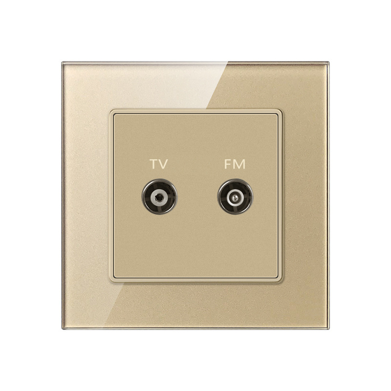 外贸86型电脑宽带网络网口带TV面板 有线电视+超五类网线电脑插座