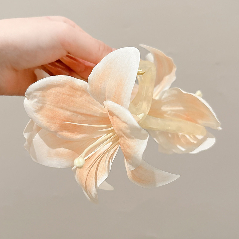 夏季百搭花朵发夹女高级感海边拍照氛围感神器发卡侧边夹发饰头饰|undefined