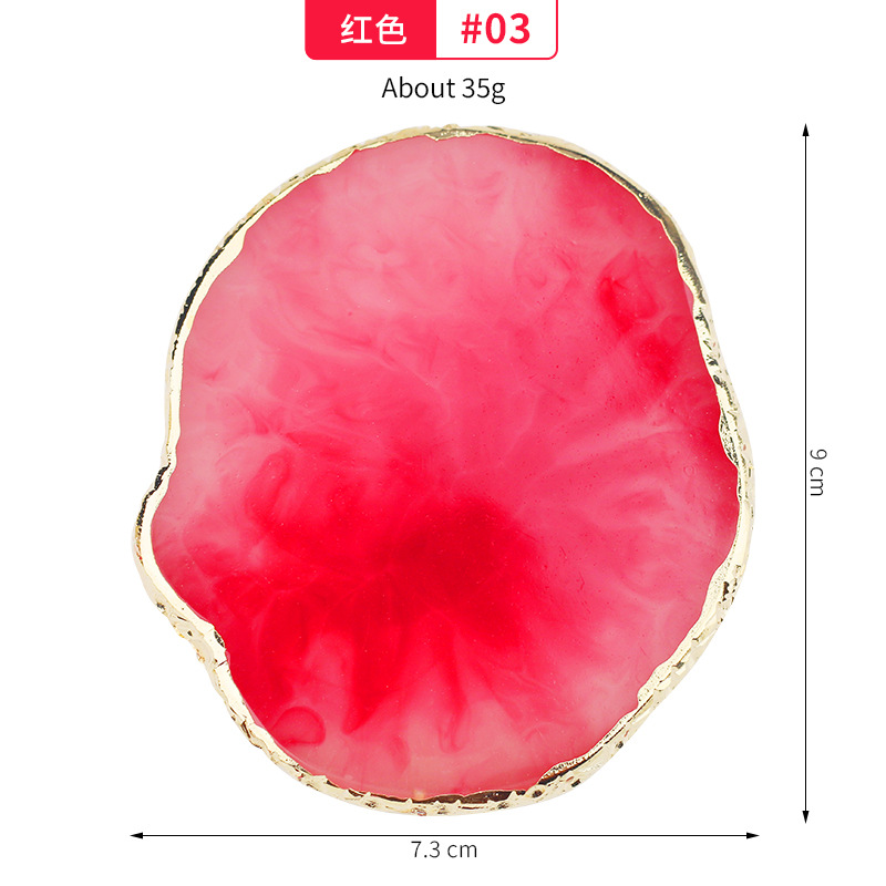 Nuevas paletas transfronterizas de manicuras en forma de corazón de resina de ágata de manicuras herramientas de tablero de visualización de color