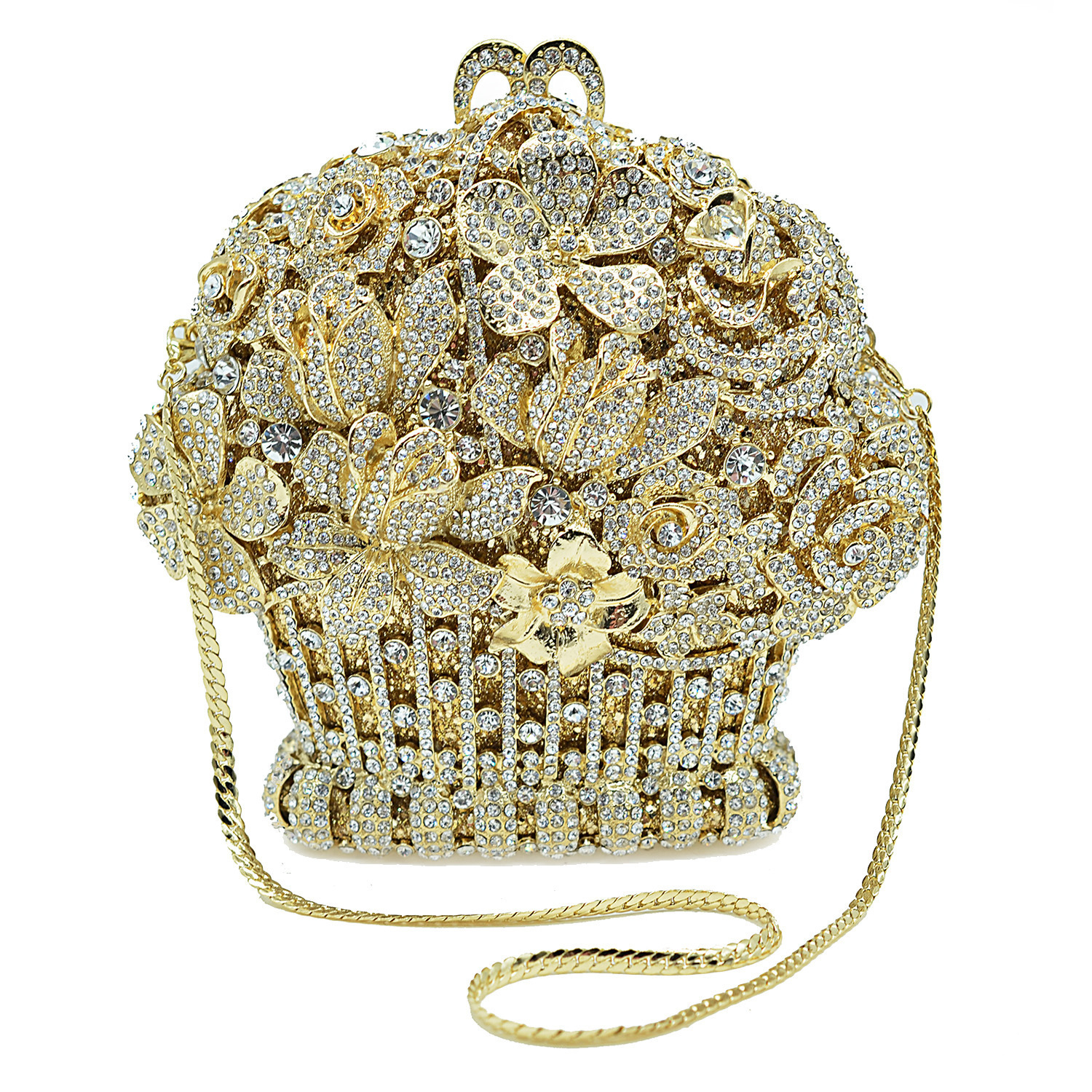 BL091 bolsas de diamantes transfronterizas, bolsas de cristal metálicas, bolsas de diamantes, bolsas de mano, bolsas de flores, bolsas de diamantes, hebillas magnéticas