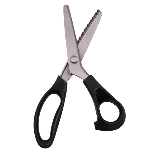 Wholesale tooth cloth scissors triangle dog tooth serrated tailor scissors handmade lace scissors arc wave scissors