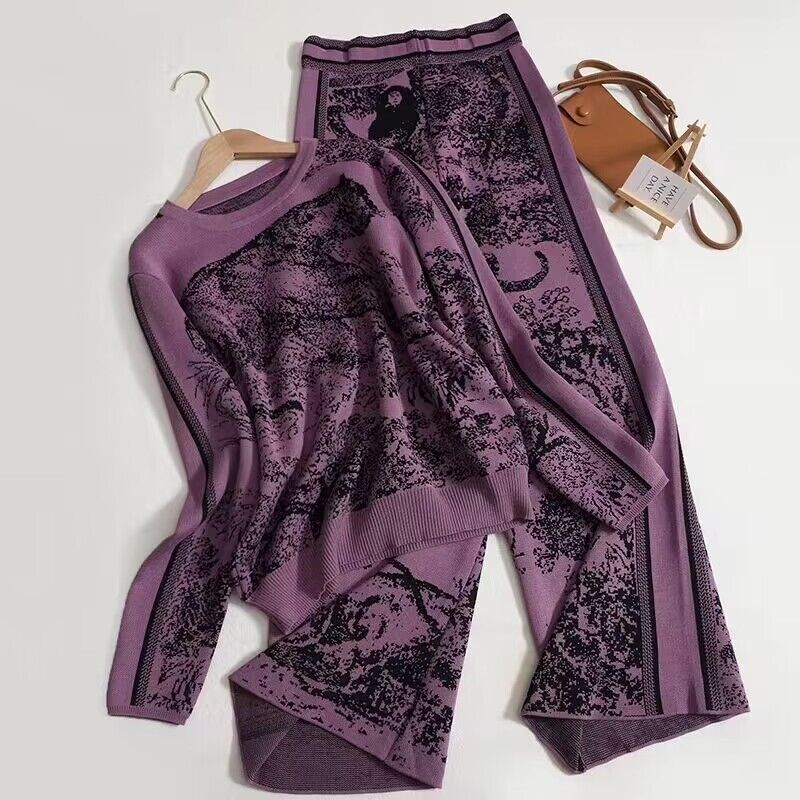 Street Women's Casual Printing Spandex Polyacrylonitrile Fiber Printing Pants Sets Pants Sets display picture 4