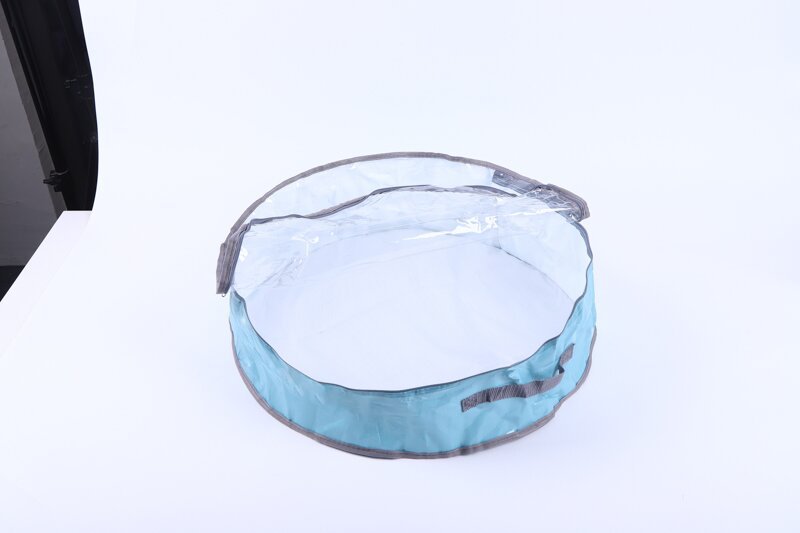 Venta directa de fábrica de comercio electrónico transfronterizo PVC todo transparente anillo de Navidad corona de Navidad bolsa de almacenamiento cremallera bolsa redonda en stock