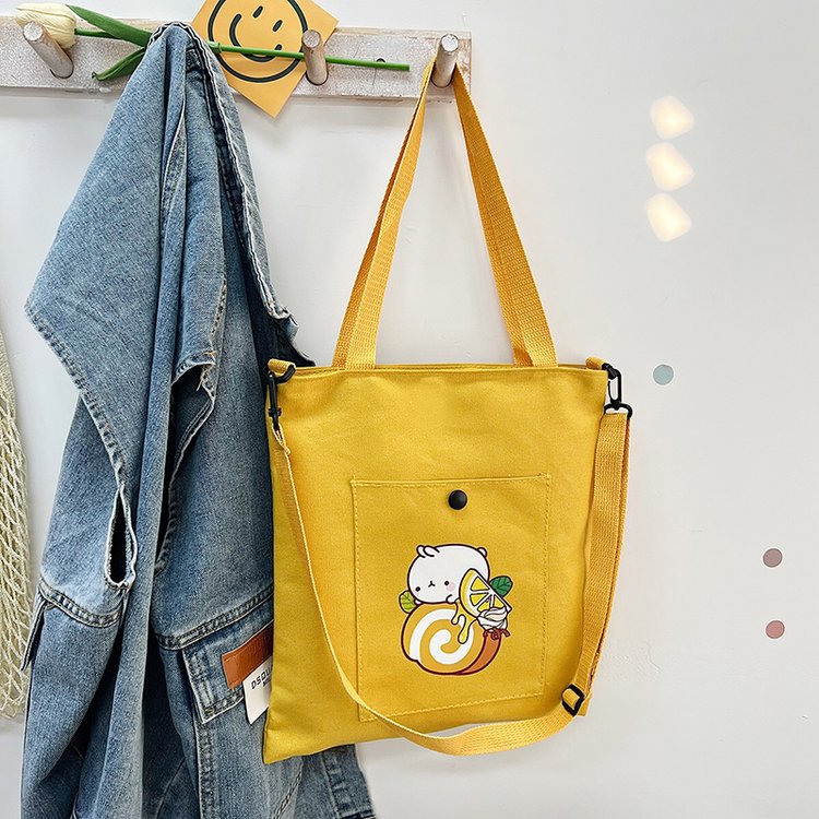 The new Korean-style cute Japanese-style single-shoulder bag is selling well. It's a simple and versatile canvas bag for college students' crossbody tutoring undefined