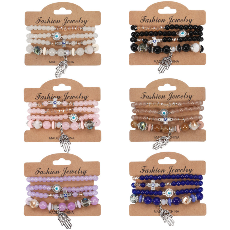 Cross-border New Bohemian Bracelet Palm Eye Cross Bracelet Foreign Trade Export Popular Bracelet Wholesale