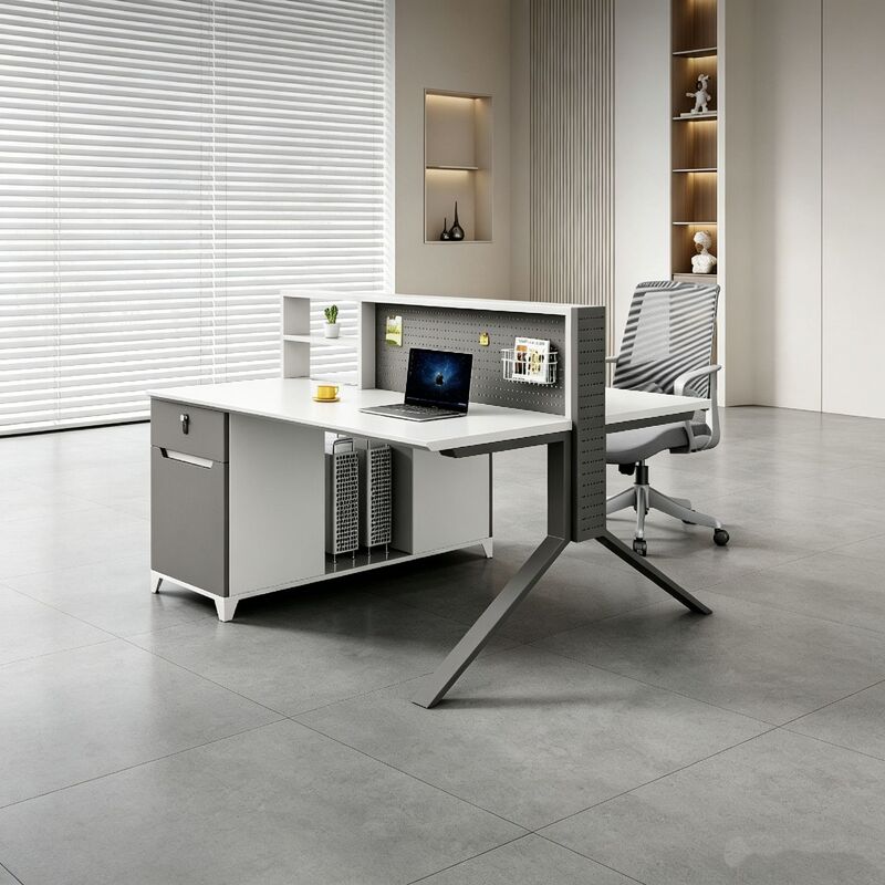 E0 grade office desk, employee workstation, simple design, DIY pegboard desk, 2/4/6-person workstation, staff desk