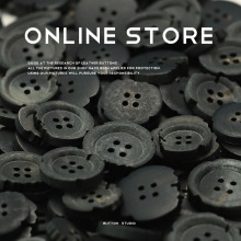 MOSN 天然牛角扣四眼独特设计双面尼大衣辅料外套西装风衣纽扣子