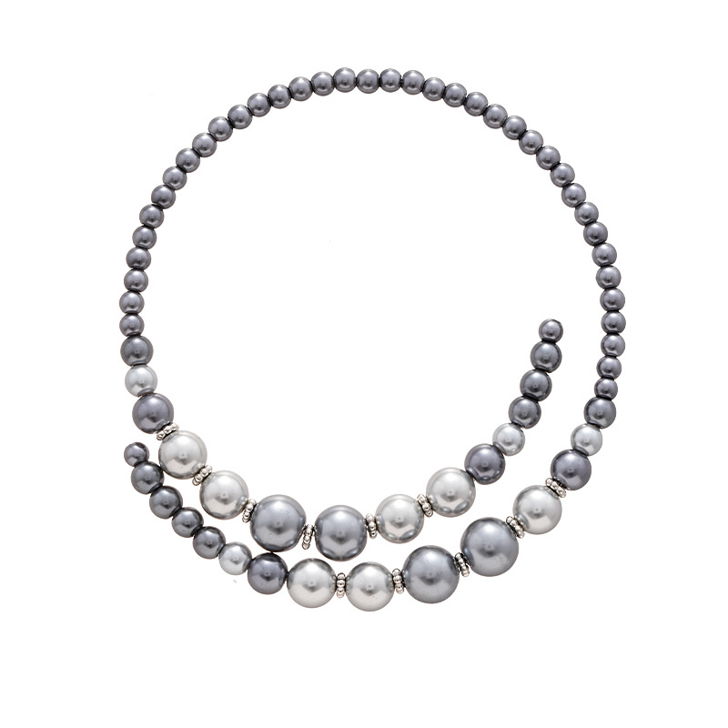 Europa y los Estados Unidos retro collar de cristal de perla abierto estilo simple nicho temperamento de alto nivel collar adornamiento para mujeres