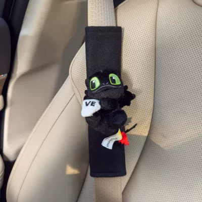 Sürətlər qutusu və əl tormozu başlıqları | Shoulder Pad Car Interior Plush Toy - shoulder-pads-84-black-linen-authentic-nightshade-confession-stickers-single