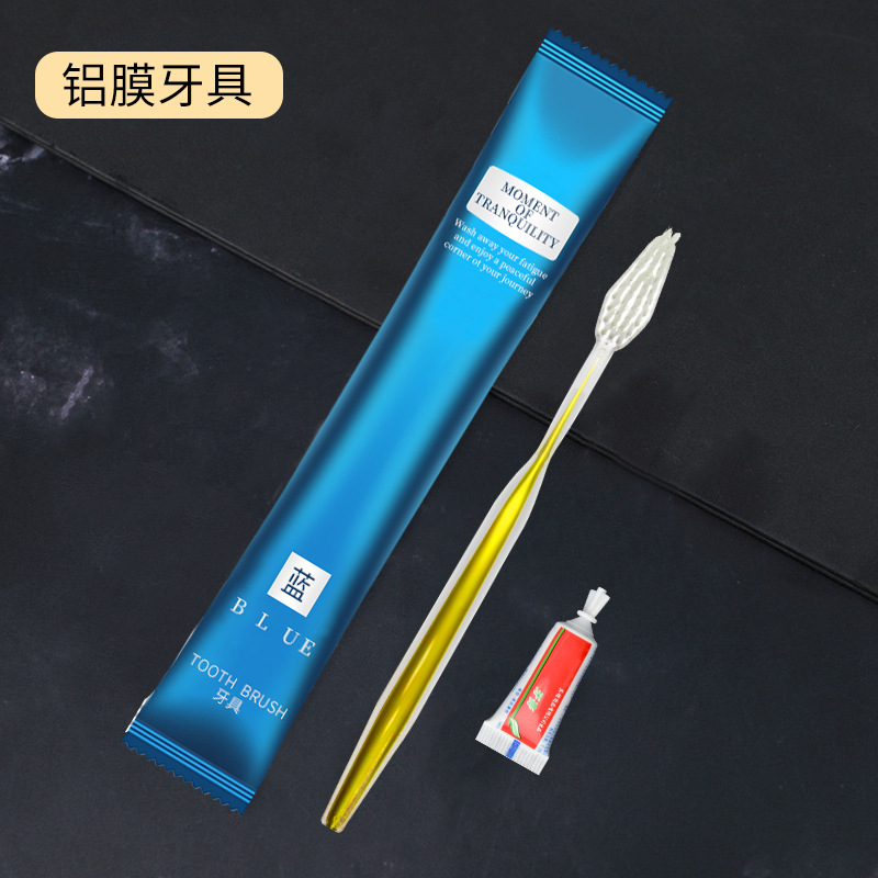 Hotel desechable cepillo de dientes al por mayor puede personalizar el fabricante de hoteles residenciales pasta de dientes peines set de artículos de higiene