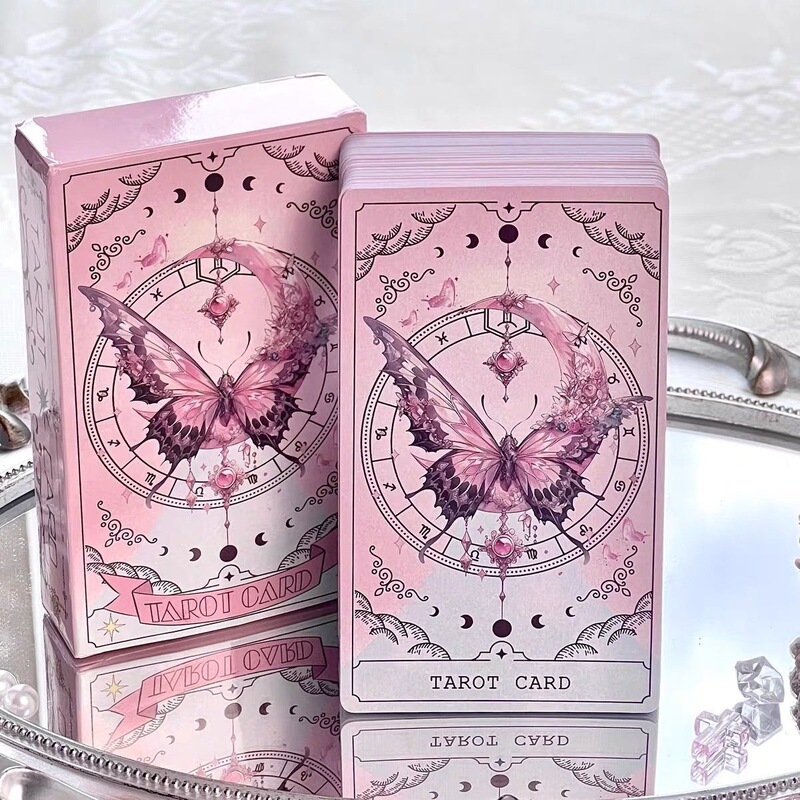 Tarot West Classic High-Value 78-Card Tarot Deck New Original Tarot Learning Pink Butterfly Cards